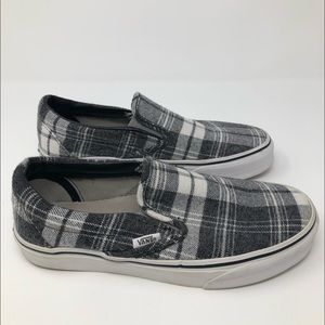 tartan slip on vans